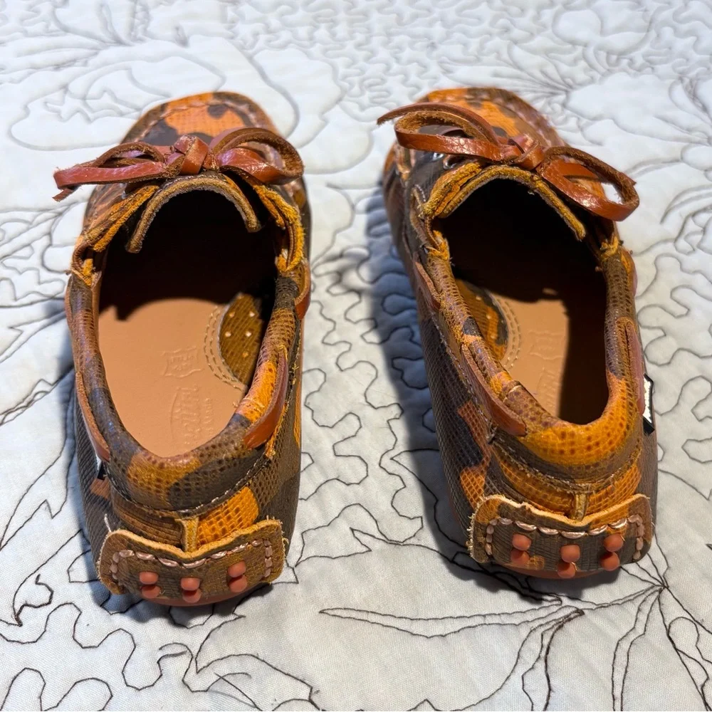 Venettini 55 Scott Boys Camo Leather Moccasin Loafers Euro 24- US 7.5/8 💛